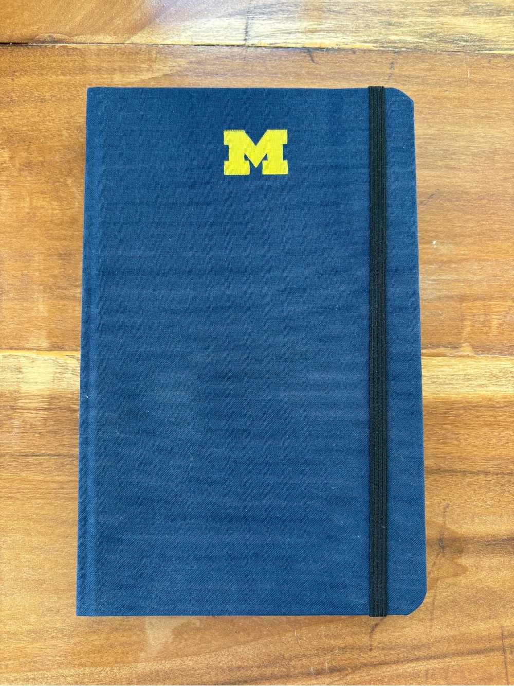 Shinola University of Michigan Navy Blue Notebook with Elastic Closure